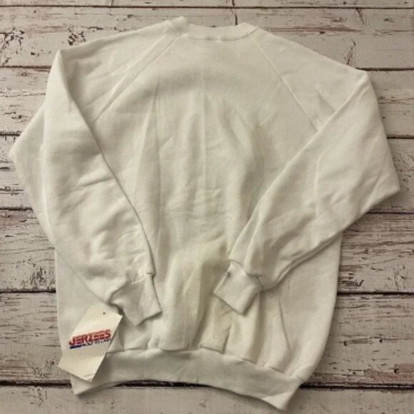 Vintage 1991 Biotech Bay California Jerzees Size XL‎ Sweater Made In USA White - Picture 12 of 12